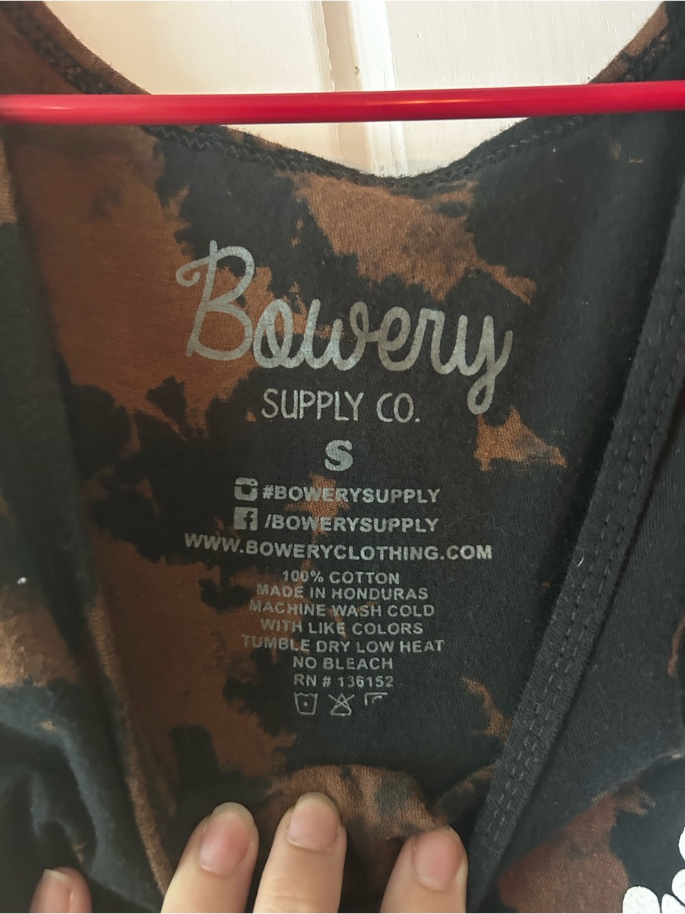 Bowery Supply Co. | Black & Brown Tie-Dye Skeleton Tank Top - Picture 2 of 2